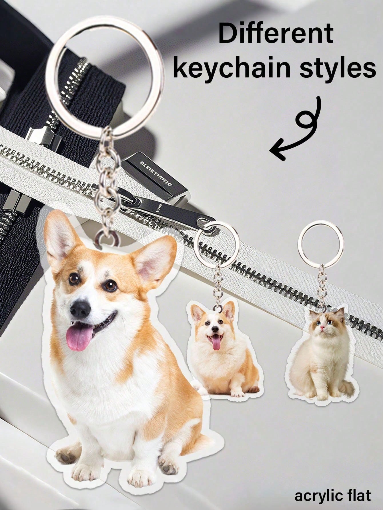 Custom Pet Photo Acrylic Keychain